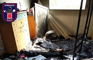 Incendio en una vivienda de Sangonera la Verde