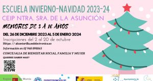 Se abre el plazo de solicitud para la Escuela de Navidad en Alcantarilla