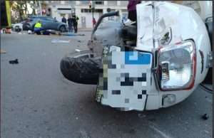 Tres personas heridas en accidente de tráfico ocurrido en la calle Isaac Albéniz de Murcia