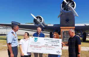 Intedis y Alcantarilla F.C. Diversidad Funcional reciben los 10.000€ de la Carrera de la Base Aérea