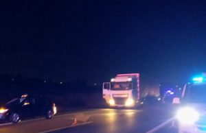 Grave accidente entre un turismo y un camión trailer en la A-7, a la altura de La Ñora