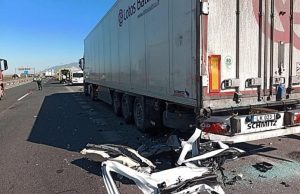 Una mujer fallecida y tres heridos en un accidente de tráfico en la Autovía A-7, en Totana