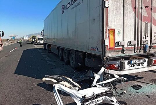 Una mujer fallecida y tres heridos en un accidente de tráfico en la Autovía A-7, en Totana